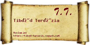 Tibád Terézia névjegykártya